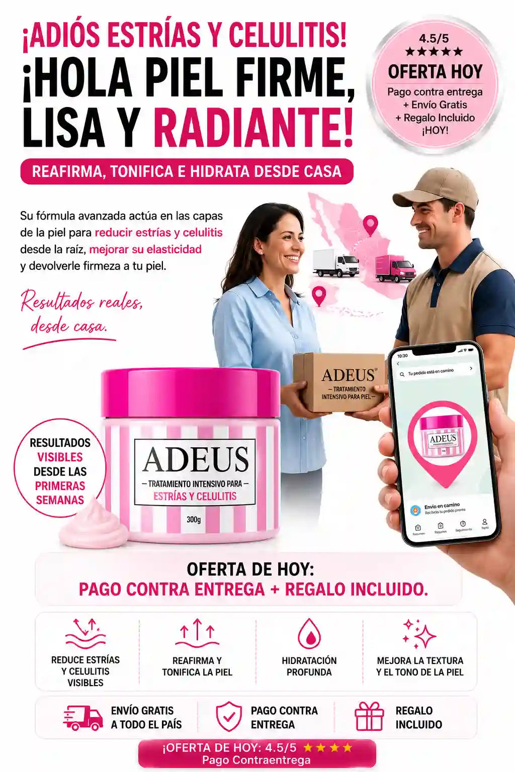 ADEUS™ – Crema Intensiva Anti Estrías y Manchas para una Piel Más Uniforme