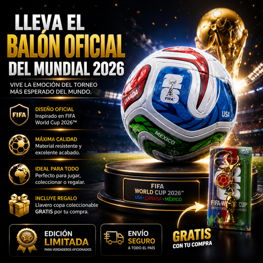 BALON MUNDIAL 2026 CON COPA Y CAJA ORIGINAL