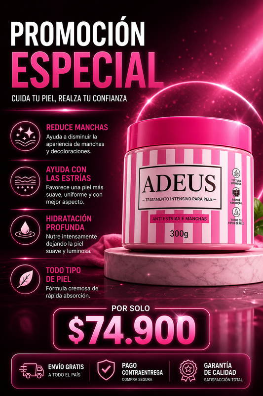 ADEUS™ – Crema Intensiva Anti Estrías y Manchas para una Piel Más Uniforme