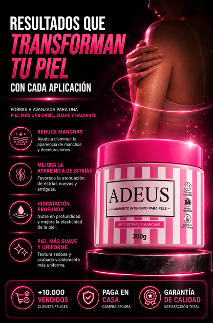 ADEUS™ – Crema Intensiva Anti Estrías y Manchas para una Piel Más Uniforme